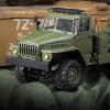 1/16 Scale RC Military Transport Truck with Trailer, RC Flatbed Trailer, 6-Wheel Drive Off-Road RC Truck with LED Headlights for Adults view 3