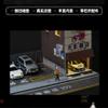 1:64 Diorama Japanese Street Garage,LED Parking Lot Scene Display Case view 3