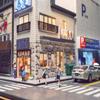1:64 Diorama Japanese Street Garage,LED Parking Lot Scene Display Case view 4