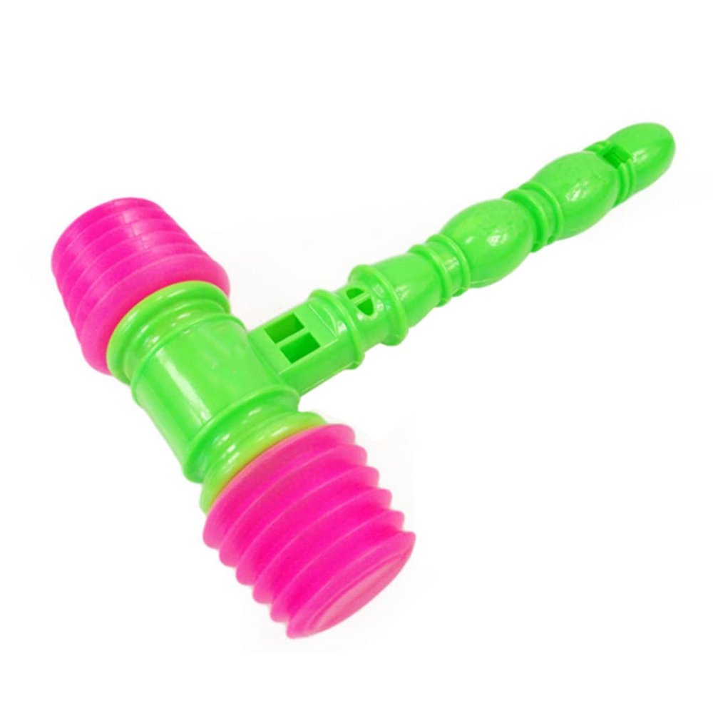 QCdeSoulBLV Squeaky Hammer Toy Plastic Percussion Sounding Hammer Funny Squeaky Toys for Kids, Random Color with Plastic Slide