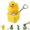 Croaky Buddy Keychain, 2026 Upgrade Frog Keychain with Sound, Frog Noise Maker, Frogs Croaking Fidget Toy, Fidget Keyboard Toys, Desk Decor & Gift, for Office, Home, Travel (Duck, USB Rechargeable) view 1