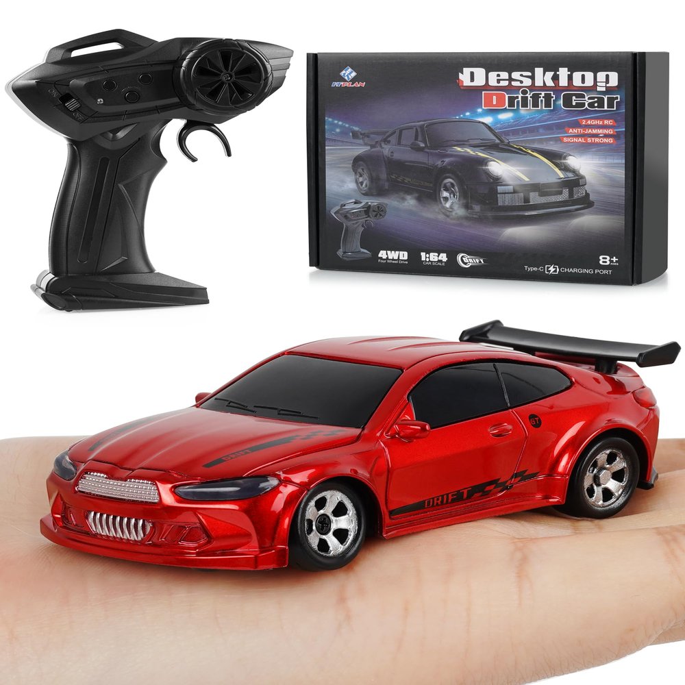 ARRIS 1/64 Micro Desktop RC Drift Car 4WD with 2-Speed Modes RTR
