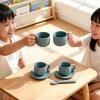 Flexible Toy Teaset, Soft Playware Tea Set, 4.3x2.7 Inches Teapot with Snug Lid, Silicone Pitcher, Pastel Cup with Handle Design, Activity Kit for Birthday Parties view 3