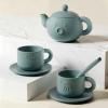 Flexible Toy Teaset, Soft Playware Tea Set, 4.3x2.7 Inches Teapot with Snug Lid, Silicone Pitcher, Pastel Cup with Handle Design, Activity Kit for Birthday Parties view 4