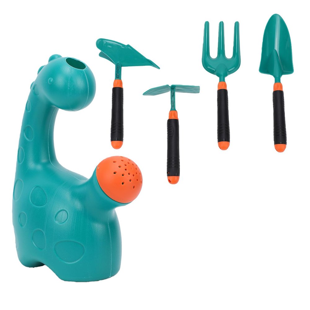 Educational Kids Gardening Toys Set with Bag Watering Can Gloves for Outdoor Learning Green, Sand Digging Tools Apron