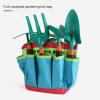 Educational Kids Gardening Toys Set with Bag Watering Can Gloves for Outdoor Learning Green, Sand Digging Tools Apron view 4