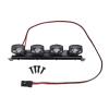 Pomya RC Offroad Roof Light Bar | PreWired PlugandPlay 4 LED with Durable Metal Bracket for 1/12 1/14 /16/18 RC Crawler Vehicles, Easy Installation Upgrade for WPL MN view 1