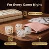 4 Pcs Mahjong Dice with Bag Crystal D6 Dices Set Polished Gemstone Energy Stone Dices for Casino Craps Cards Tabletop Board Games (Right Angle, Clear White) view 2