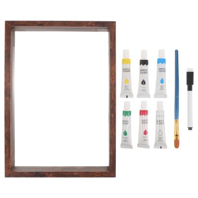 NULYLU Baby Handprint Footprint Frame Kit with Four Slots and Acrylic