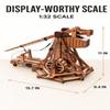 Eververdant Wooden Trebuchet Model Kit for Desk Display, 1:32 3D Puzzle view 4