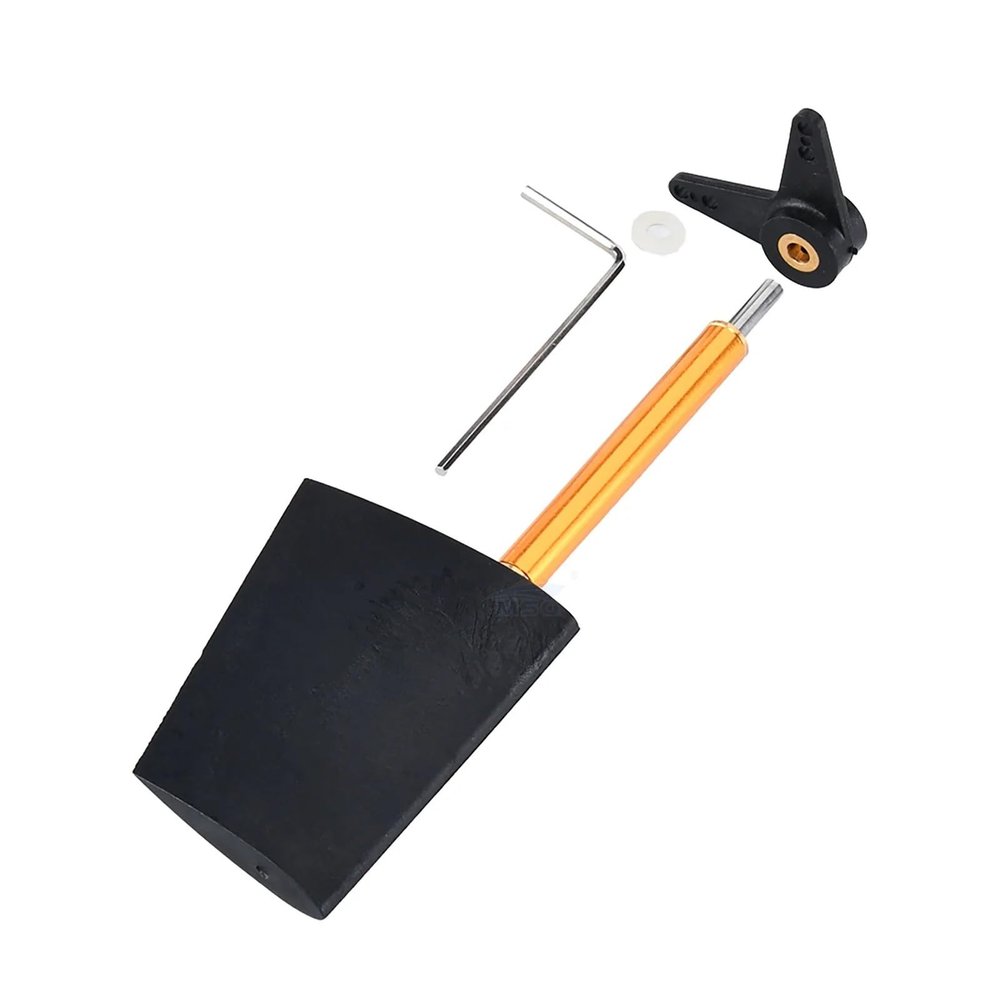 1pc RC Boat L Type Arm/Straight Arm Nylon Steering Rudder Height 28mm/36mm/44mm/52mm Plastic Rudder(52mm L Type Arm)