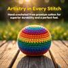 6/12/24-Piece Knitted Ball Set, Durable Hand-Knitted Bean Bags, Outdoor Game Bean Bags Suitable for Family Outdoor Activities, Stress Relief Fidget ballsParty Gifts (24) view 3