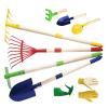 Childrens Garden Tools Set of 4 Steel Pieces for Safe Digging and Smoothing in Sand or Soil Preschool Garden Tools view 1