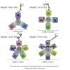 4Pcs Clear Mechanical Switch Fidget Keychain Set, 3-6 Key Transparent Push Button Clicker & Spinner, LED Light-Up Stress Relief Keyring, Adult EDC Car Bag Charm GiftRandom Color (Light) view 2