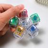 4Pcs Clear Mechanical Switch Fidget Keychain Set, 3-6 Key Transparent Push Button Clicker & Spinner, LED Light-Up Stress Relief Keyring, Adult EDC Car Bag Charm GiftRandom Color (Light) view 3
