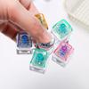4Pcs Clear Mechanical Switch Fidget Keychain Set, 3-6 Key Transparent Push Button Clicker & Spinner, LED Light-Up Stress Relief Keyring, Adult EDC Car Bag Charm GiftRandom Color (Light) view 4