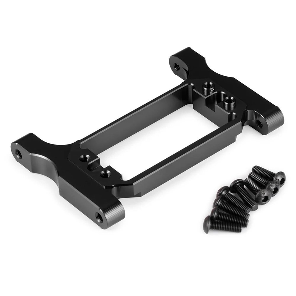 Aluminum Alloy Front Crossmember Servo Mount Stand for TRX-4 1/10 RC Crawler Car Upgrade Parts Accessories(Black)