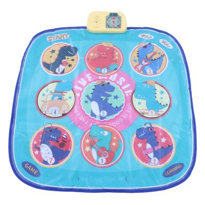 Omquot Dinosaur Electronic Folding Dance Mat, Music Mat for Children Low Age Coordination Hand Foot Portable for Indoor/Outdoor Play Fabric and Electronic Components,