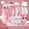 Newborn Clothing & Accessory Set,26 Piece Crib Set,For New Born to 6 Months,Boy Outfits,Baby Girl Gifts Clothes Essentials Must Havesfor Warm Pink view 2