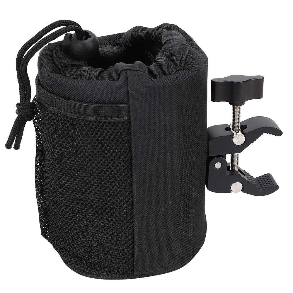 ToysCentral Basics Motorcycle Cup Holder, Oxford Fabric Motorcycle Drink Water Bottle Holder with Alligator Clamp, Fits 0.55" to 1.5" Diameter Handlebars, for ATV UTV Scooter Wheelchair