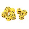 Rcniso Dice Cubes, 6 Sided Impact Dice, 30 Pieces, Lightweight and Portable Plastic for Board Games (Yellow) view 2