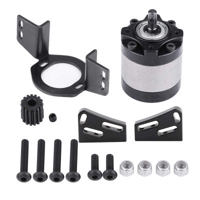 1:5 Planetary Gearbox Transmission Case for D90 1/10 Scale RC Crawler Car, CNC Machined Aluminum Alloy RC Gearbox with Motor Mount and Hardware Kit, Replacement Transmission Box fo