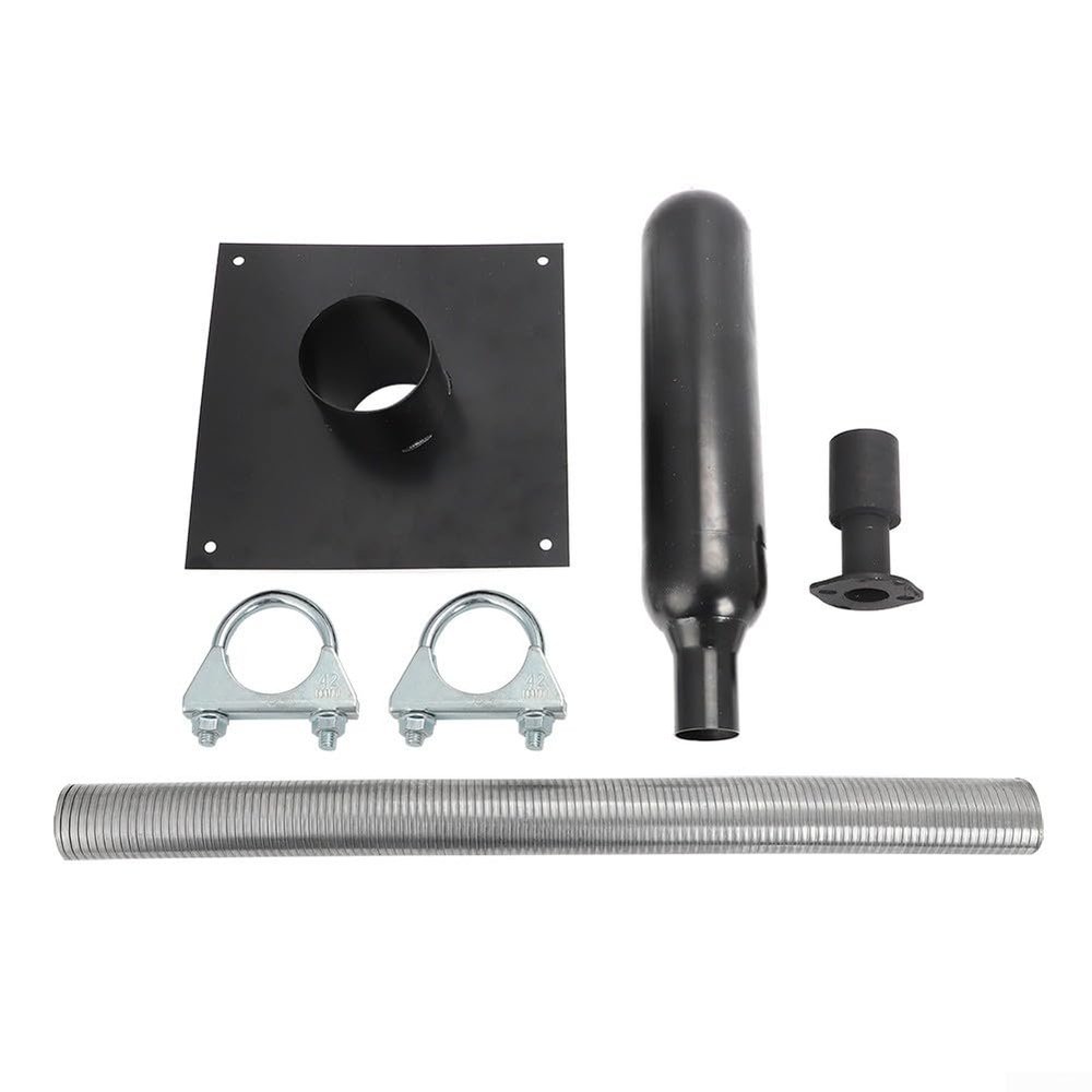 Generator for exhaust Extension Silencer Kit with Insulated Through-Wall Mounting Plate, Flexible Hose Muffler Adapter for Firman T07571 EU7000is EU6500is, Stainless Steel Noise Reduction