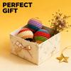 12PCS Handmade Knitted Footbags Set, Colorful Footbag-Weaving Pattern view 2