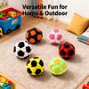 12PCS Handmade Knitted Footbags Set, Colorful Footbag-Football Pattern view 2