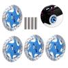 4PCS Universal Aluminum Alloy RC Car Brake Disc with Metal Hex Adapter, 1/10 Scale CNC - Machined Lightweight Brake Disc for Remote Control Sports SUV Climbing Cars (Dark Blue) view 2