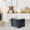 KYTWSFWS Positive Affirmations Storage Basket with Handles, Dark Grey Motivational Kids Room Decor Collapsible Clothes Toys Books Storage Organizer Bins for Boys Girls Nursery Bedroom Playroom view 2