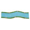 UKCOCO Miniature River Resin Figurine for Fairy Garden, Micro Landscape Creek Decoration Garden Water Feature, Small Stream Model for Dollhouse and Sand Table Setup view 1