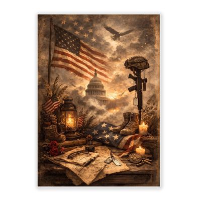 1000 Piece Wooden Puzzle for Adults, Vintage Patriotic Military Tribute Art, High Difficulty Intellectual Challenge, Home Wall Decoration, Eco Friendly, 29.5x19.7 Inches