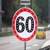 24" LED Flashing Solar Powered Speed Limit 20/30/40/50/60/80 Sign Sign in Traffic Road Highway (60) view 1