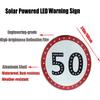 24" LED Flashing Solar Powered Speed Limit 20/30/40/50/60/80 Sign Sign in Traffic Road Highway (50) view 2