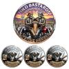 Brotherhood Ride Coin, Old Bastards Brotherhood Club Challenge Coin, Skeleton Motorcycle Riders Lifetime Member Collectible Coin for Motorcycle Lovers, Riders Lovers, Biker Club Members (3pcs) view 1