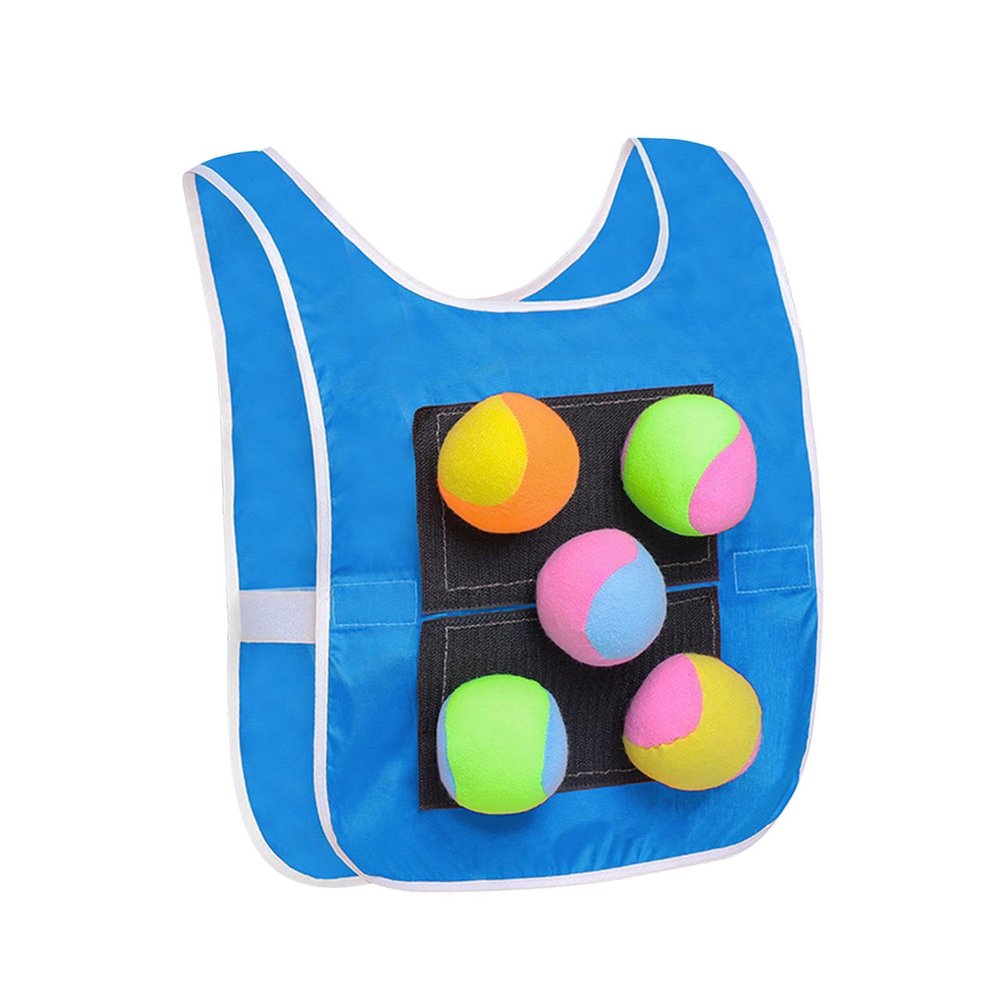 Yunmeryker Dodgeball Game with 5 Sticky Ball, Outdoor Sport Game for Indoor Outdoor Activity Lawn Beach, Blue Adults