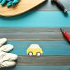 DECORNIJIA 2pcs Cartoon Car Dresser Knobs Friendly Plastic Cupboard Pull Handles for Boys Nursery Bedroom Wardrobe Drawer Yellow view 4