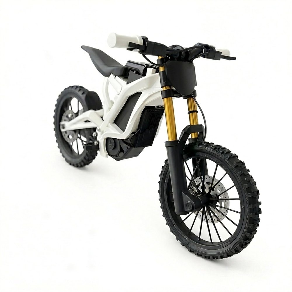 NIMBUSTRA Compatible with Surron Light Bee X 1:9 Electric Dirt Bike Model, Realistic 3D Printed Racing Bike Scale Model with Functional Linkage and Movable Wheels