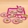 14pcs Tea Party Set for Girls Pretend Kitchen Toy Tea Set Metal Kitchenware Accessory Cups Dishes Food Tray for view 4