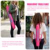 34 Inch Long Mahjong Mat Bag and Dice Bag | Cute Double Strapped Canvas Drawstring Mahjong Game Rack & Pushers Storage Bags | Lightweight Outdoor Carrying Bags for Board Games Travel Storage(red) view 4