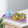 14pcs Tea Party Set for Girls Pretend Kitchen Toy Tea Set Metal Kitchenware Accessory Cups Dishes Food Tray for view 4