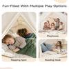 SISTICKER Kids Play Tents for Girls, Large Cream White Fairy Princess Castle Tent with Rug, Toddler Children Indoor Outdoor Playhouse Birthday Gift Toys, Includes Rug view 3