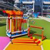 DEGQSTPC Broomball Cart Ball Storage CartSports Equipment Organizer | Heavy-Duty Construction | Easy Assembly | 33.5" L x 16.5" W x 45.3" H view 4