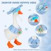 FLAIR GIFTS 24 PCs 7 Inch Desktop Goose Outfits, Mix & Match Goose Outfits with Hat Wig Bow Dress Necklace Glasses for Desktop Goose Statue Indoor Decor Home Decor Gift view 4