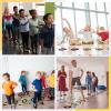 66 Pcs 22 ft Extra Large Number Line for Classroom Floor 7" Line up Number Sticker Learning Tool with Digit Floor Mat Math Learning Poster for Back to School Classroom Home Student(Black,Round) view 4