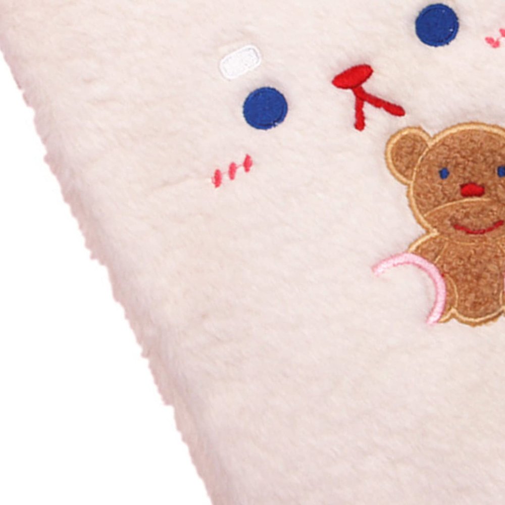 Omquot - Plush tablet bag with multiple protection for girls, lightweight tablet case, white