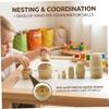 Temeemeg Russian Nesting Dolls 5 Layer Unfinished Wooden Matryoshka Doll for DIY Painting Natural for Creative Kids Adult Craft Projects view 3