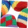 4 Crochet Hand-Knitted Juggling Balls, Soft Knit Sandbag Kicking Bags, Lightweight Indoor Training for Hand-Eye Coordination, Handmade Gifts view 1