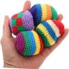 4 Crochet Hand-Knitted Juggling Balls, Soft Knit Sandbag Kicking Bags, Lightweight Indoor Training for Hand-Eye Coordination, Handmade Gifts view 3